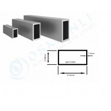 Alüminyum Kutu Profil 28mm x 15mm Et Kalınlık 3mm